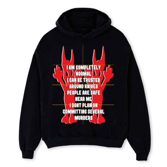 VIOLENZA Black Oversized Hoodie.