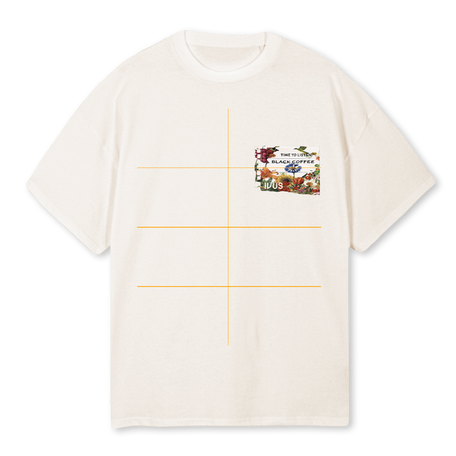 BCOFFEETEE Vintage White Oversized Tee.