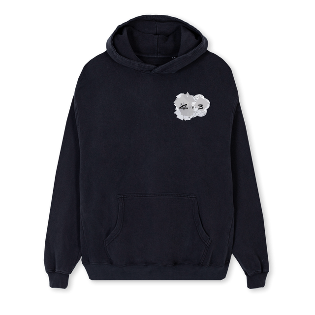 SP Vintage Black Regular Hoodie.