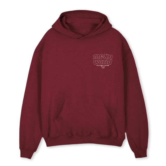 VB BASIC Burgundy Oversized Hoodie.