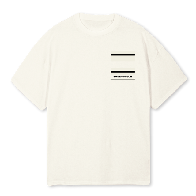 TWENTYFOURTEE Cream Oversized Tee.