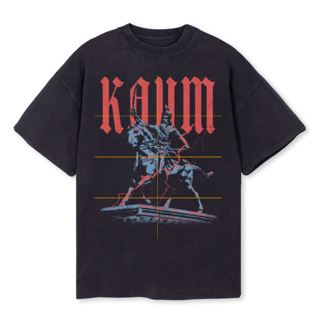 KAUMA Vintage Black Oversized Tee.