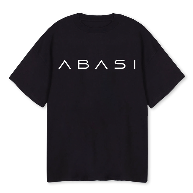 LOGO TEE Black Oversized Tee.