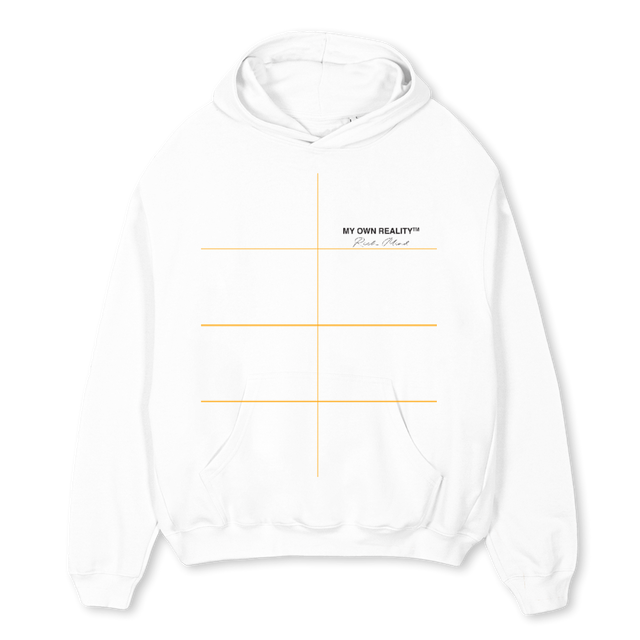 WHTE HOODIE White Oversized Hoodie.