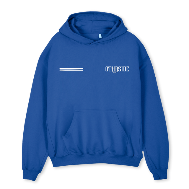 OTHRSIDE BLUE OS Cobalt Blue Oversized Hoodie.