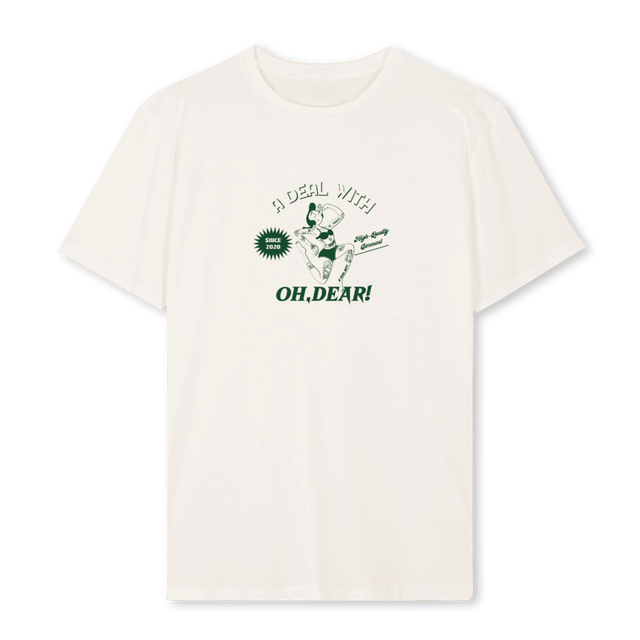 OH DEAR Vintage White Regular Tee.