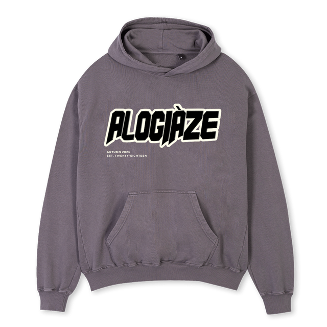 AZ3 OSH Pigment Grey Oversized Hoodie.