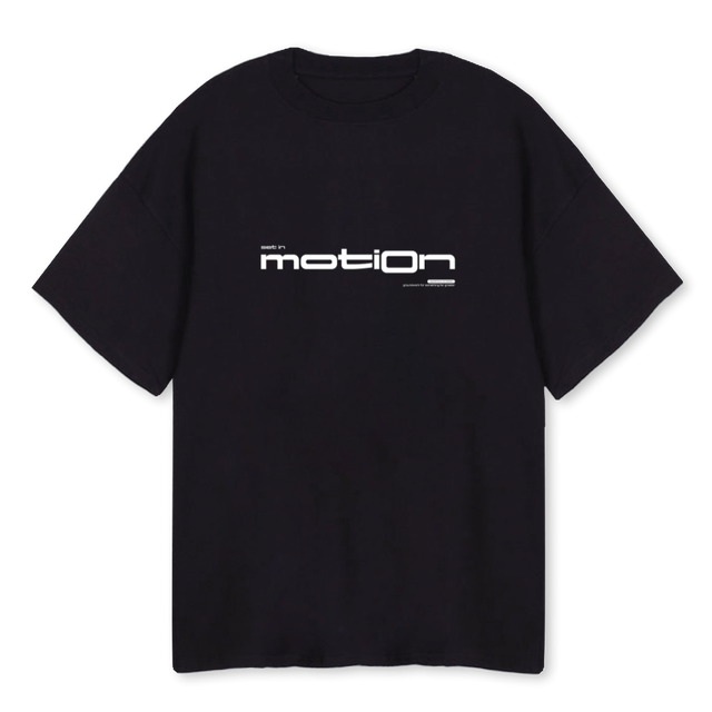 MOTIONONEBLACK Black Oversized Tee.