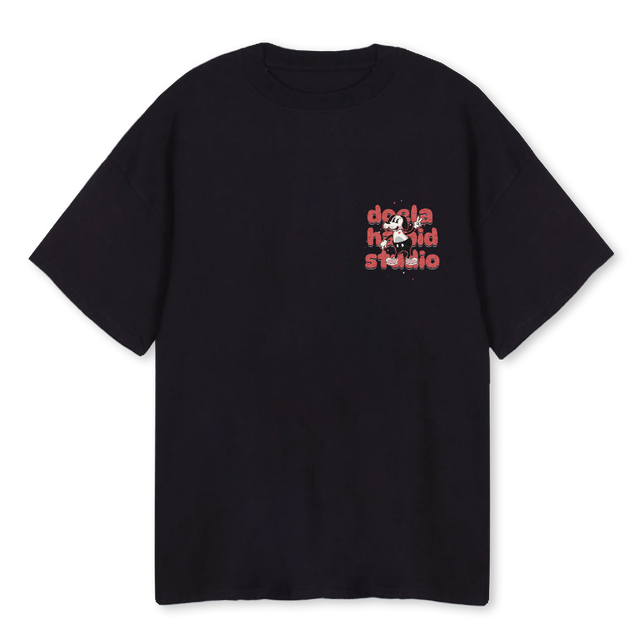 MOUSE SHIRT Black Oversized Tee.