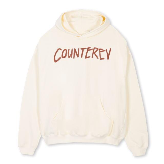 HOODIE WHI Cream Oversized Hoodie.