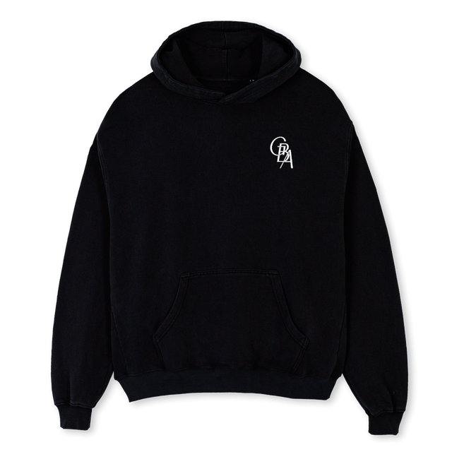 GBADROPONE Black Oversized Hoodie.