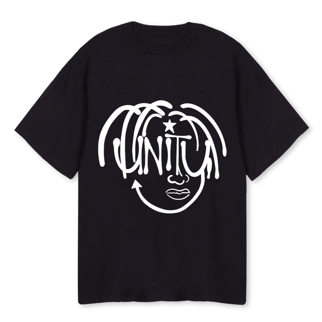 WIZE OUTLAW UNITY Black Oversized Tee.