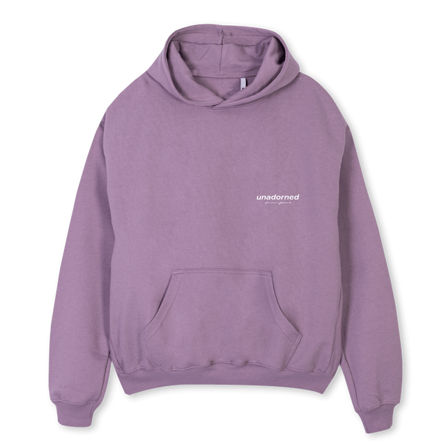 UNADORNED HOODIE Purple Oversized Hoodie.