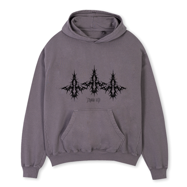 LILY Pigment Grey Oversized Hoodie.