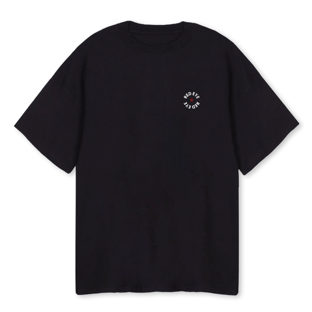 FRONTLOGO BL Black Oversized Tee.