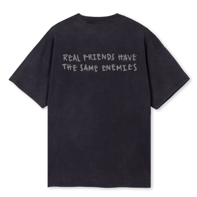 VINTAGE B Vintage Black Oversized Tee.