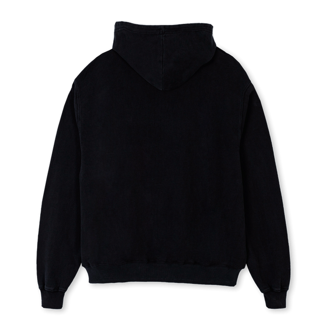 ZIPPER B Black Oversized Zipped Hoodie.