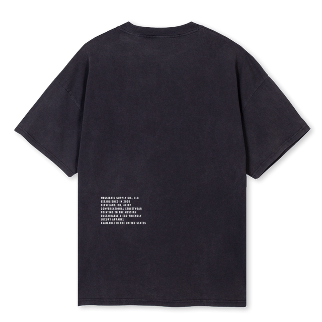 JERICHO WALLS BLK Vintage Black Oversized Tee.