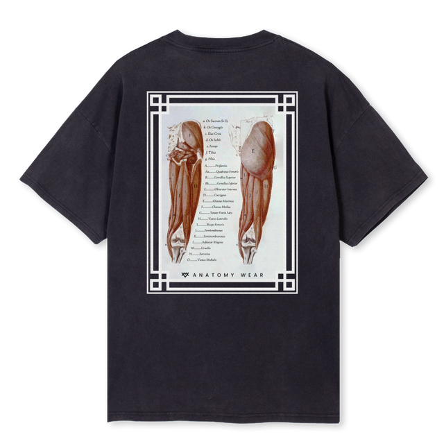 GLUTEUS MAXIMUS Vintage Black Oversized Tee.