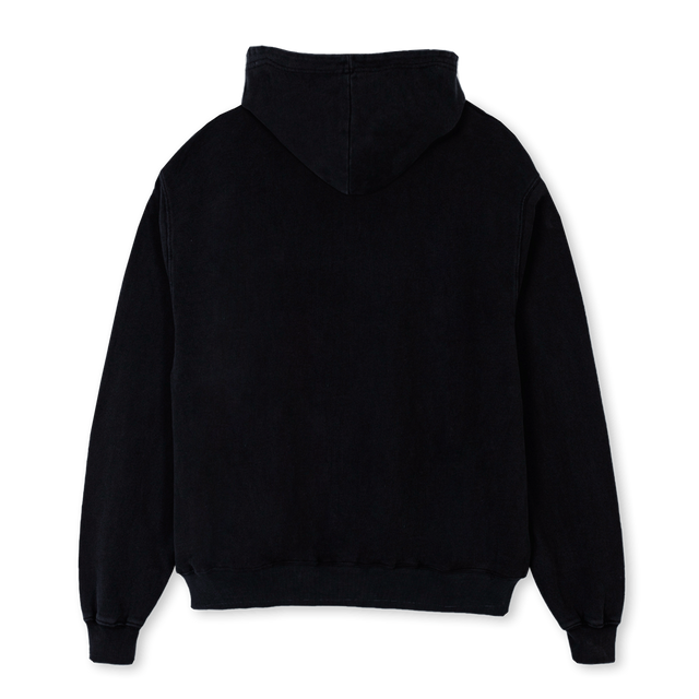 BAKERYBASICWASHED Black Oversized Hoodie.