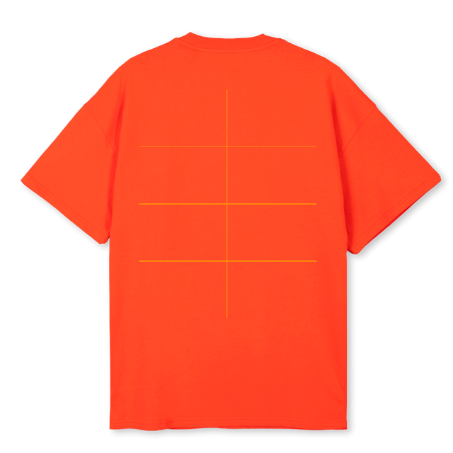 MESSIANIC WORK TEE Hot Orange Oversized Tee.