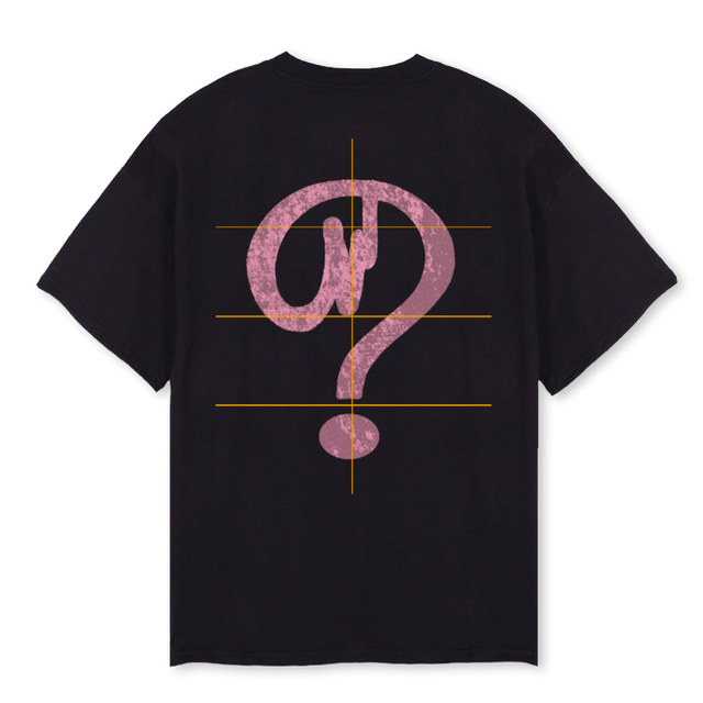 MISSING EXPRESSIONS Black Oversized Tee.