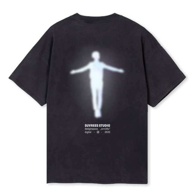 BLURRYVISIONS Vintage Black Oversized Tee.