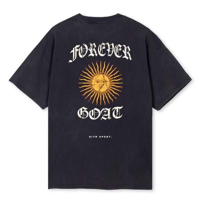 HITR GOAT Vintage Black Oversized Tee.