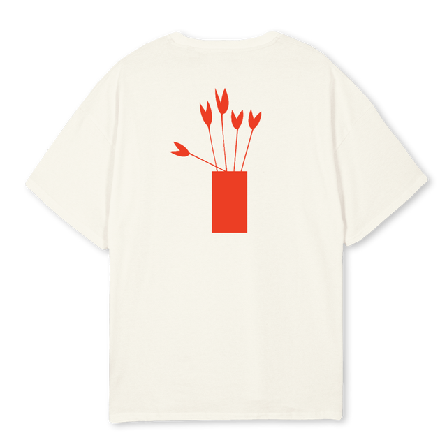Copy of SMALL ORANGE Cream Oversized Tee.