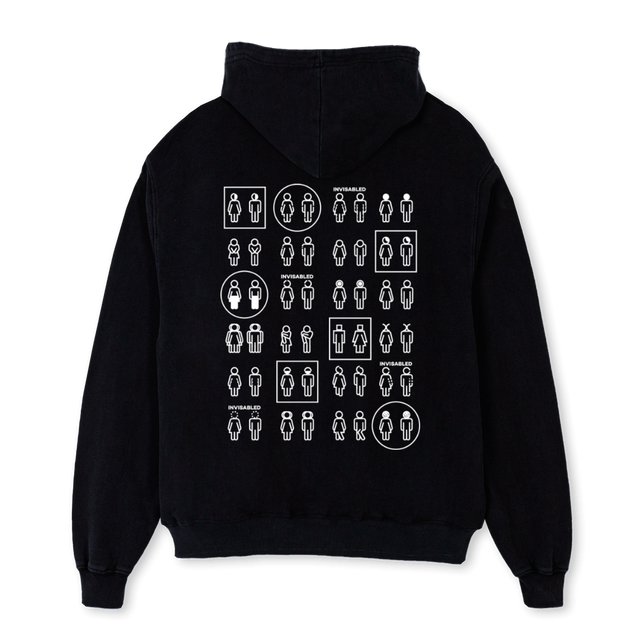 LABELS B Black Oversized Hoodie.