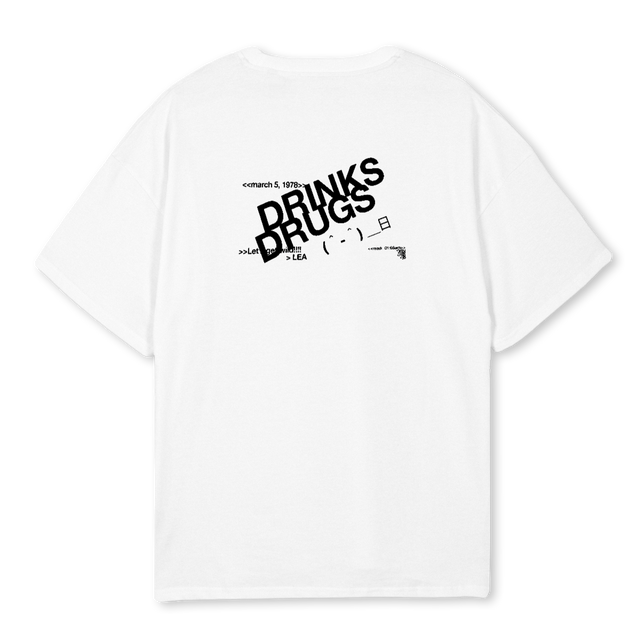 SDS DRUGS WTSH White Oversized Tee.