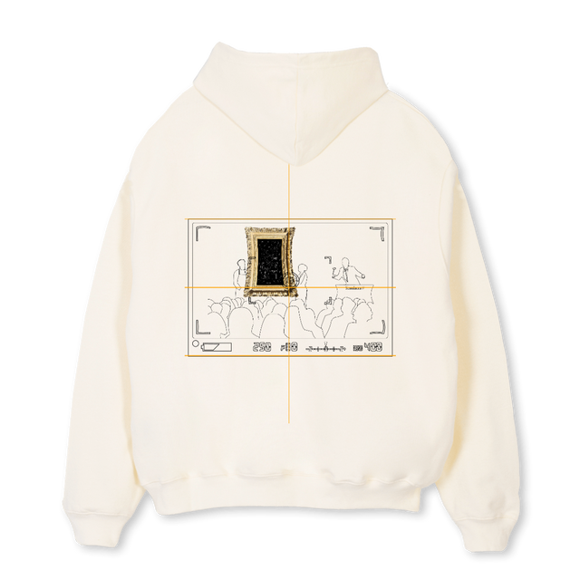 EXHIBITION I Cream Oversized Hoodie.