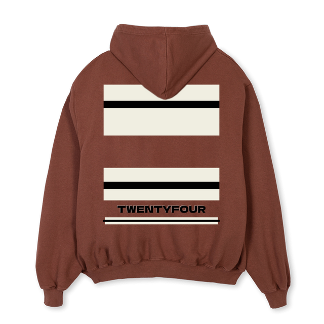 TWENTYFOURHOODIE Vintage Brown Oversized Hoodie.