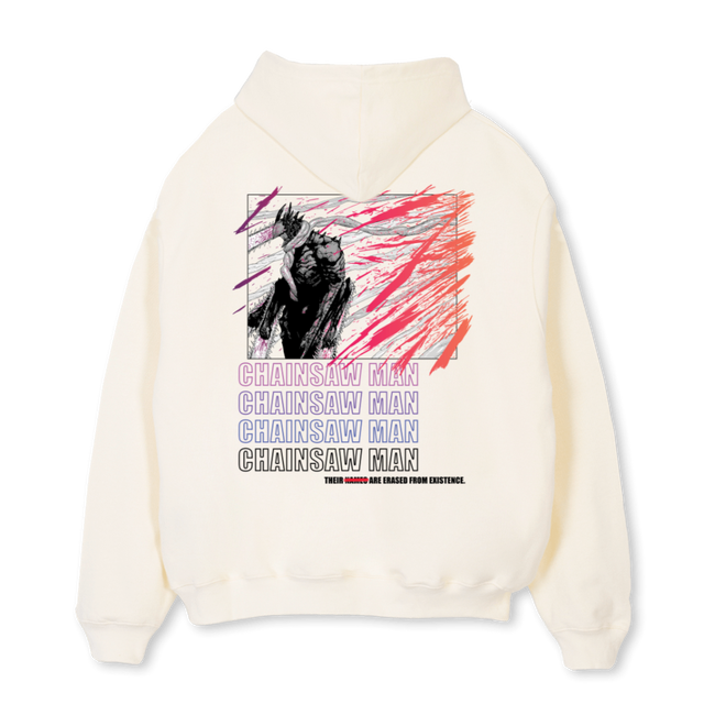 SEKAI CHAINSAW Cream Oversized Hoodie.