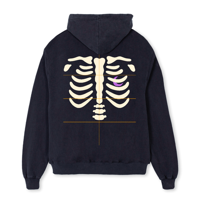 HALLOWEENH Vintage Black Oversized Hoodie.