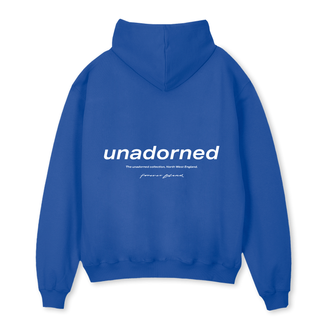 UNADORNED HOODIE Cobalt Blue Oversized Hoodie.