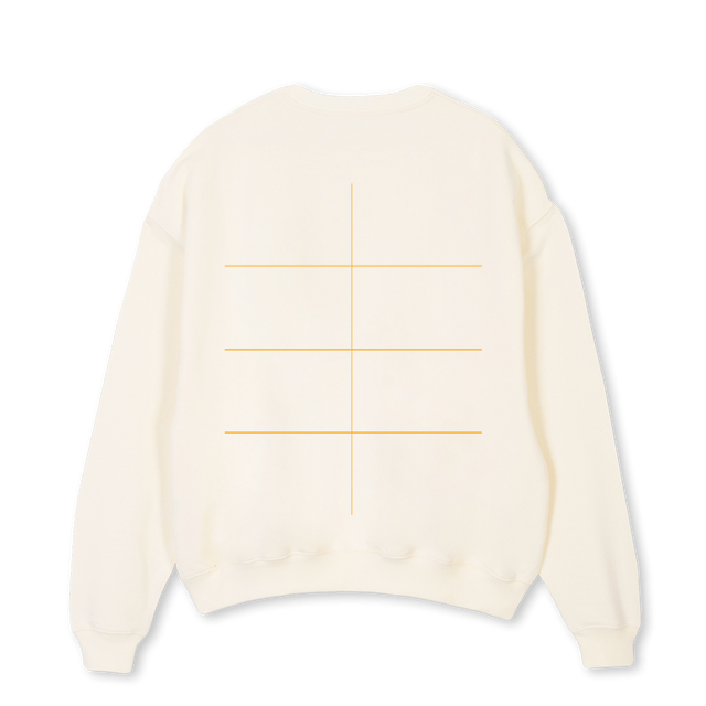 NUANCE CREWNEC Cream Oversized Crewneck Sweater.