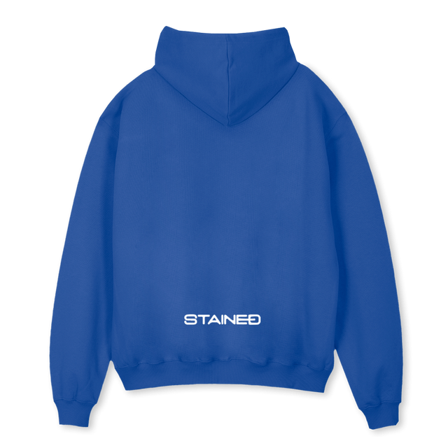 TWOFACE STAINED BLUE Cobalt Blue Oversized Hoodie.