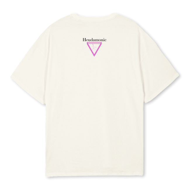 WISE HUESO Cream Oversized Tee.