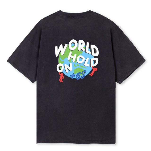 WHOTS Vintage Black Oversized Tee.