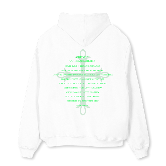 CHROMACOMMSV White Oversized Hoodie.