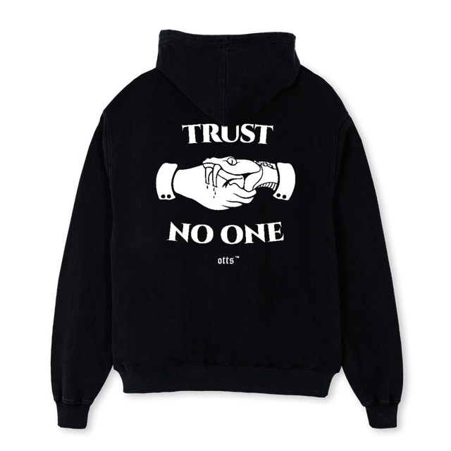 SNAKE Black Oversized Hoodie.