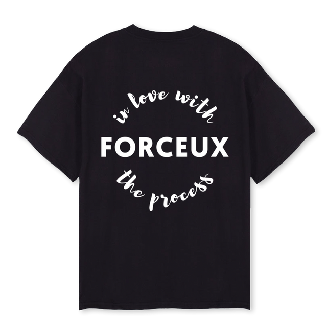 LOVE THE PROCESS T Black Oversized Tee.