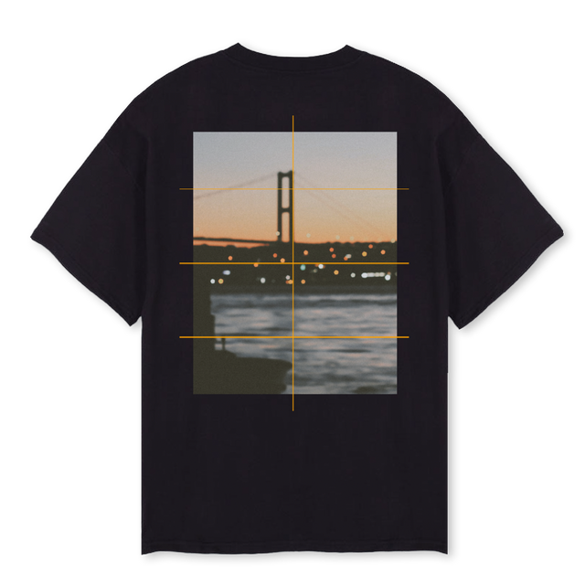 BOSPHORUS  Black Oversized Tee.