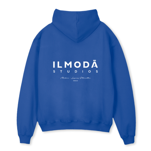 M H BLUE Cobalt Blue Oversized Hoodie.