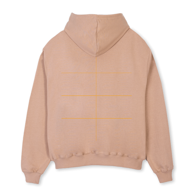 WAVE RESORT TAN Croissant Oversized Hoodie.