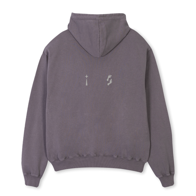 BFG CLOTH WALKER Pigment Grey Oversized Hoodie.