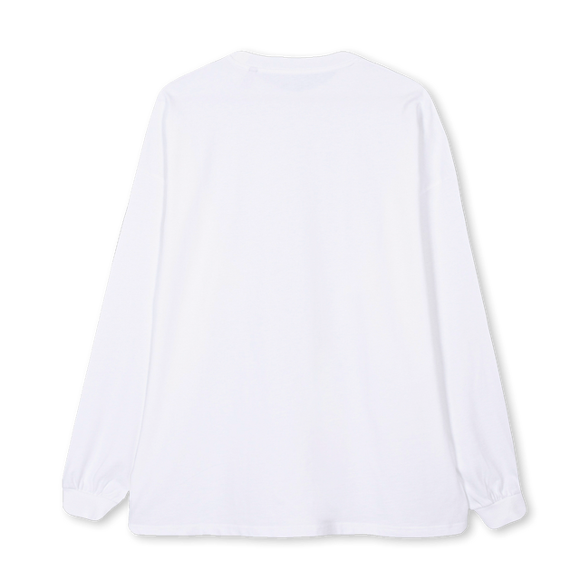 BILLYCREPE White Oversized LS Tee.