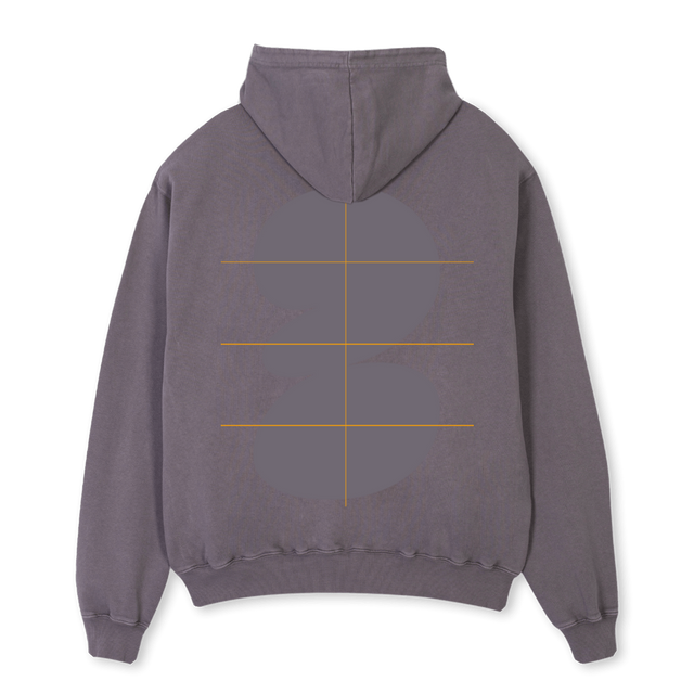 GREY HOO Pigment Grey Oversized Hoodie.