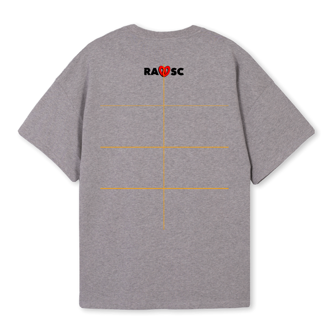 RASC SHIRT GREY Grey Marl Oversized Tee.